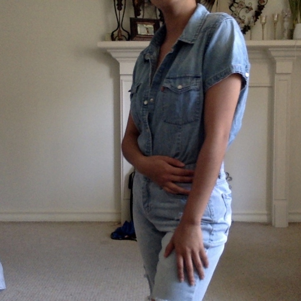 Vintage Levis Button Down Pearl Top